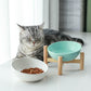 cat bowl with wooden stand | cat bowl stand | modern pet bowl stand 