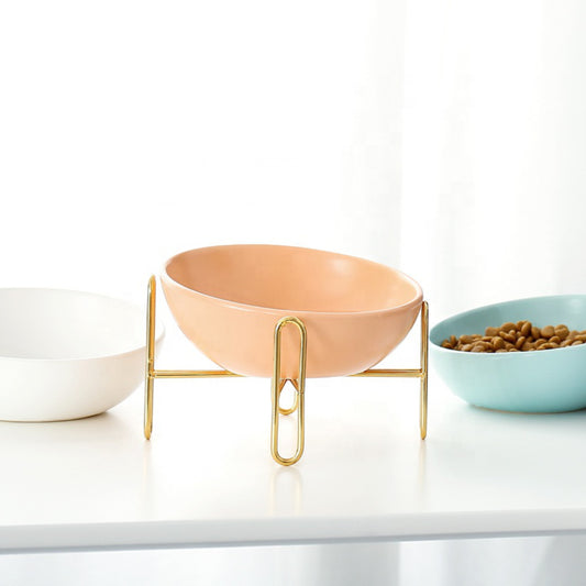 elevated tilted cat bowls in 3 colours | elevated pet bowls | tilted pet bowls