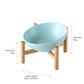 measurements of a cat bowl with wooden stand | cat bowl stand | pet bowl stand 