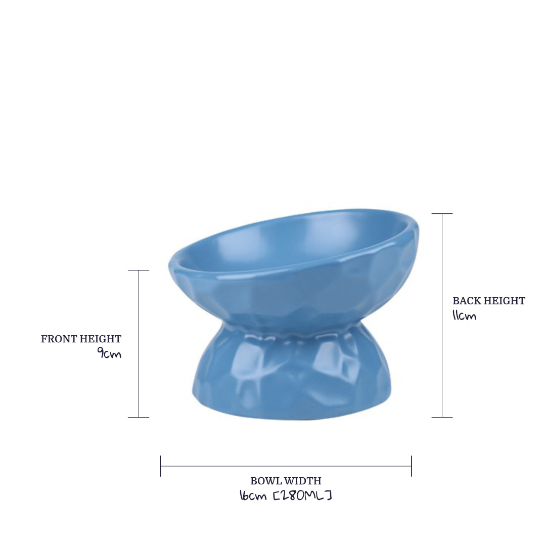 measurements of a ceramic bowl for cats | best raised cat bowl | ceramic pet bowl 