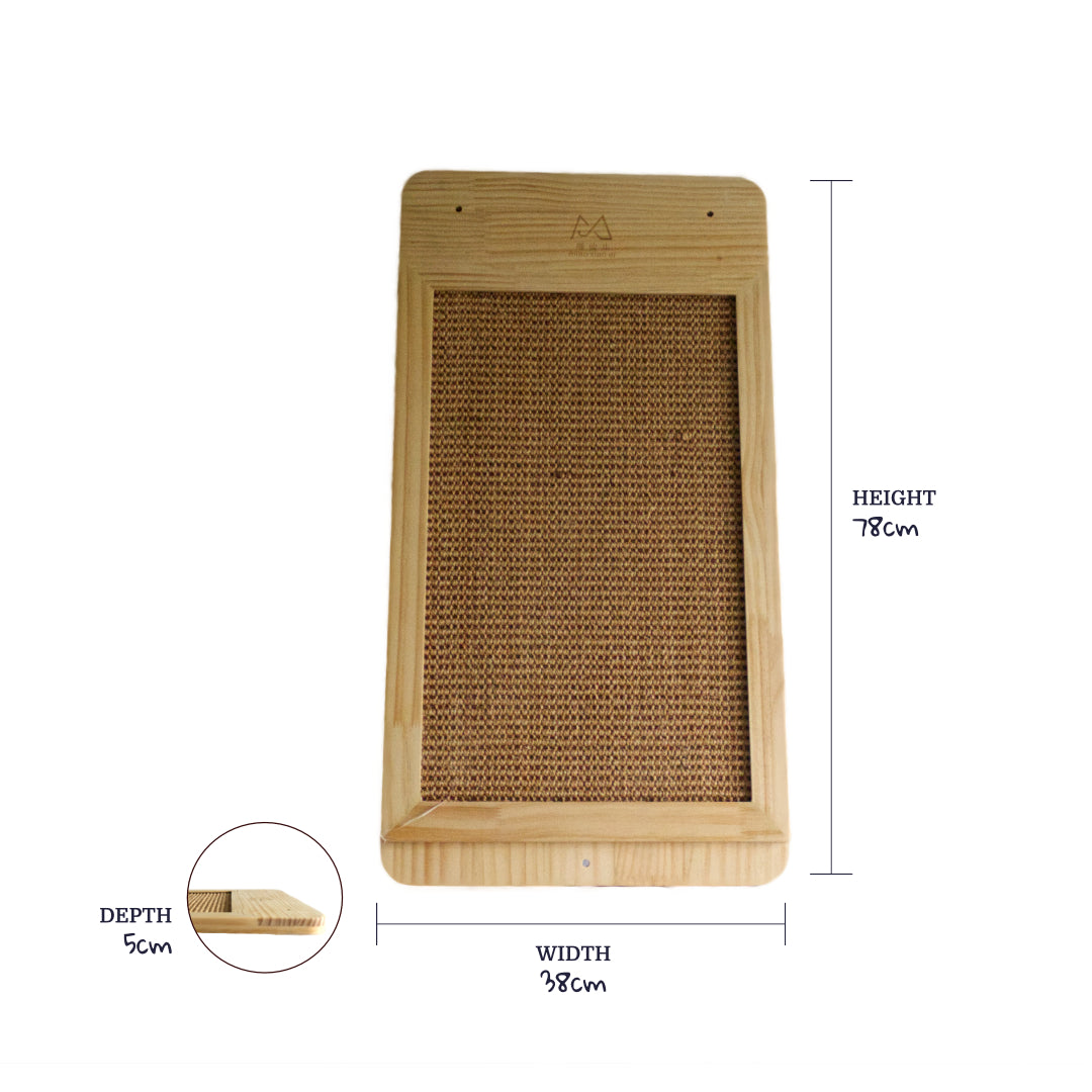 measurements of a wall mounted cat scratching post | sisal cat scratching post | minimalistic cat scratcher