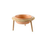 ceramic cat bowl, ceramic pet bowl, elevated pet bowl, pet bowl with stand, cat bowl, orange pet bowl